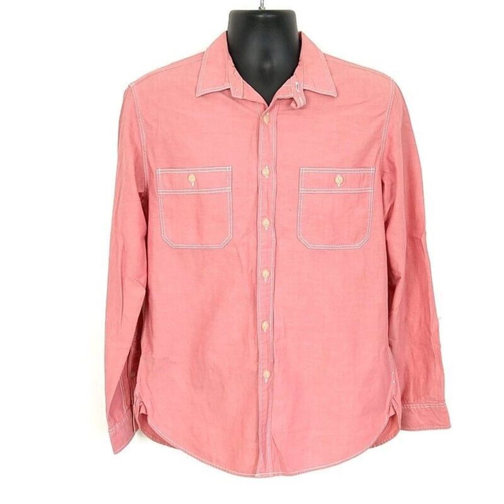 J.Crew Shirtings Pink Button Down Shirt Cotton Tailored Fit Long‎ Sleeve sz M